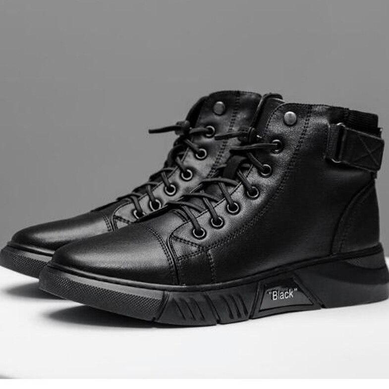 High quality high boots leather shoes【Free Shipping】