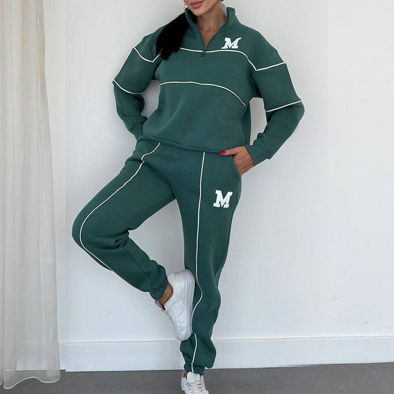 💥NEW HOT SALES - 49% OFF🔥Women's Casual Letter M Long Sleeve Two Piece Set(Fabric upgrade)