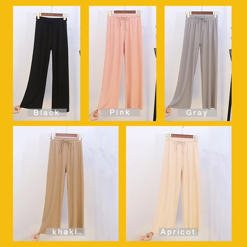 Ice Silk Wide Leg Pants Women