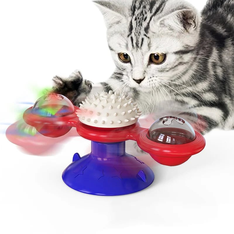 🔥BIG SALE - 49% OFF🔥🔥 Interactive Windmill Cat Toys with Catnip