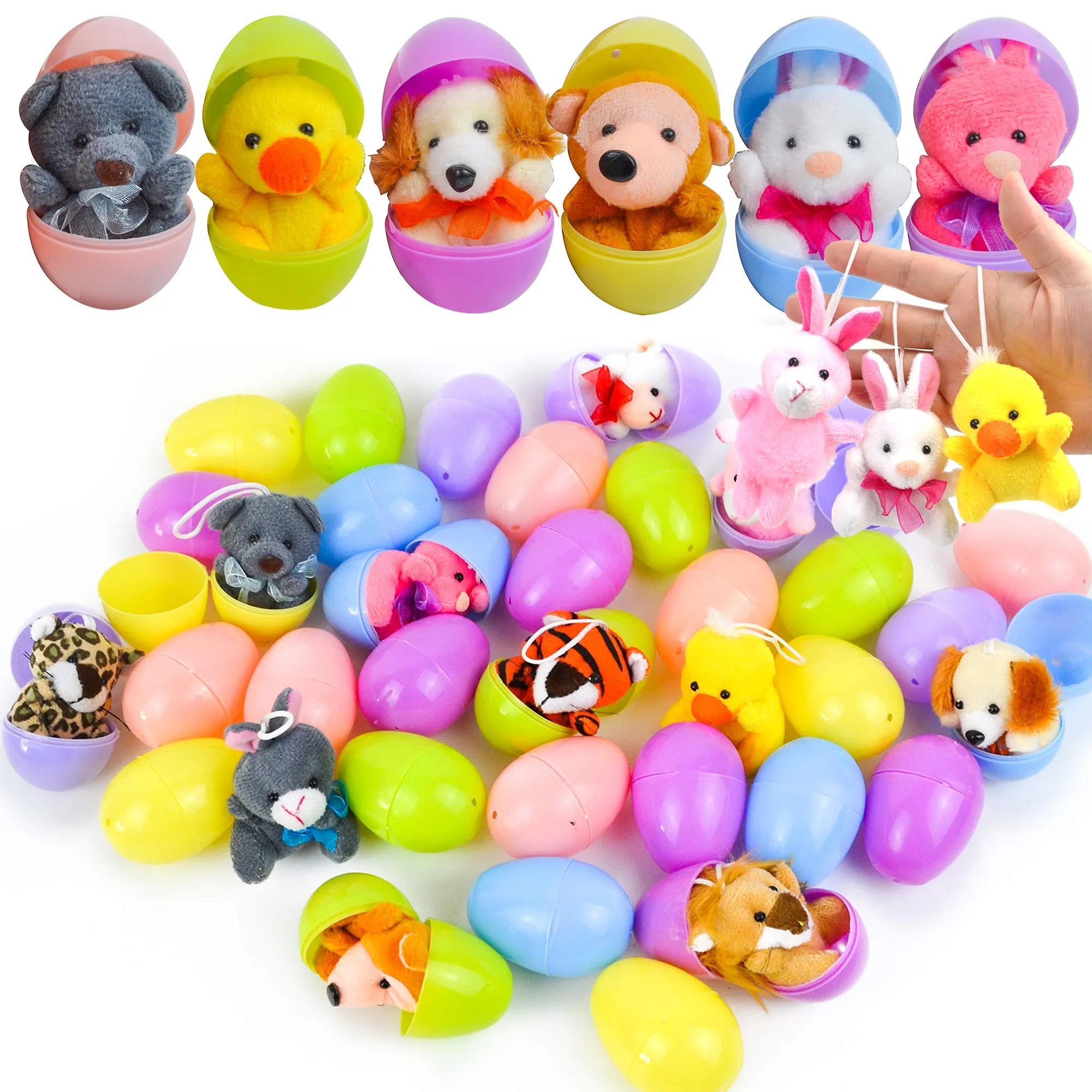 🎁Easter Hot Sale 50% OFF😍Prefilled Easter Eggs, Filled with Plush Animal Toys