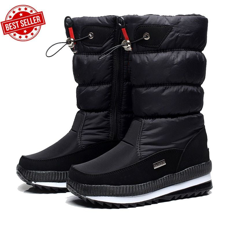 🔥🔥Women's premium waterproof, non-slip faux fur snow boots