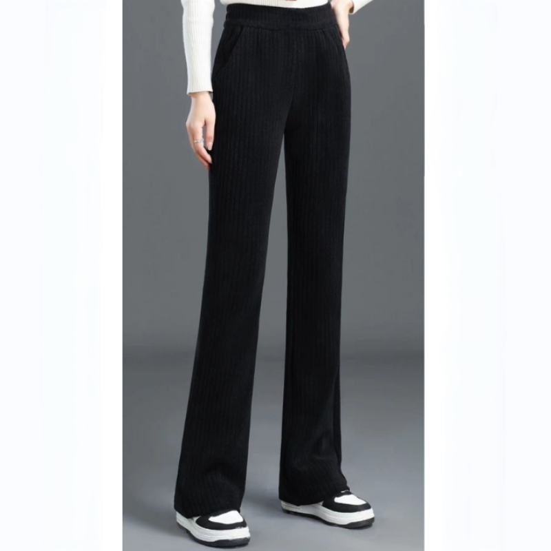 Women's Versatile Simple Stretch Elastic Waist Loose Wide Leg Pants