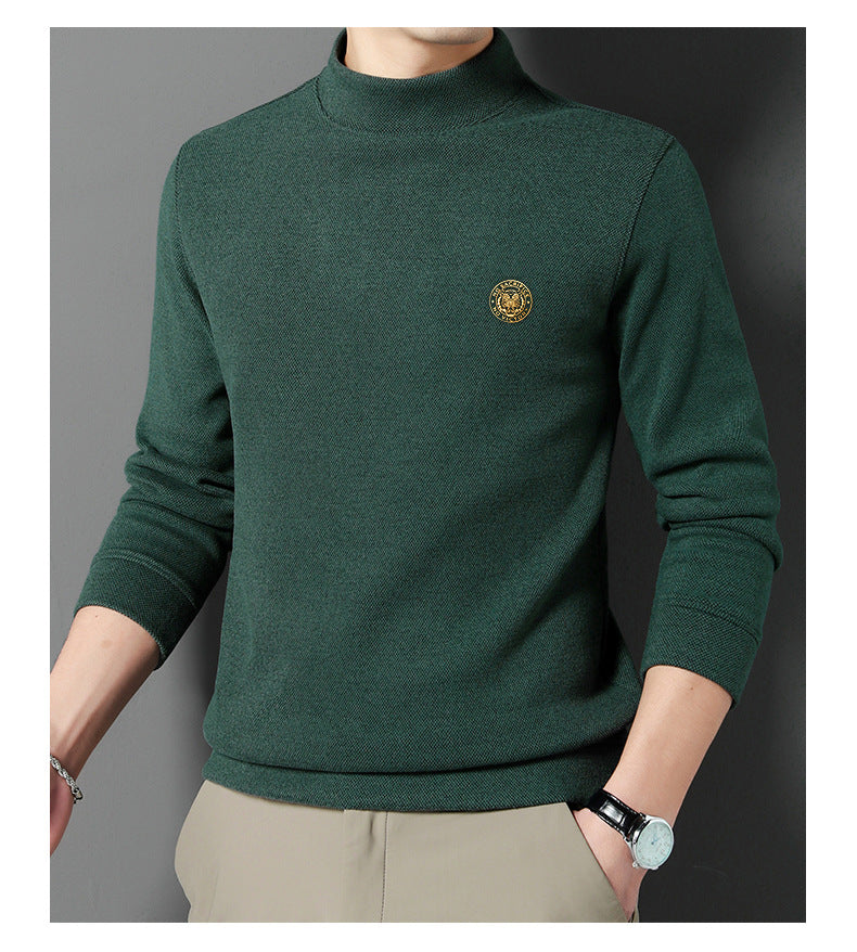 Men's Thickened Mock Neck Warm Solid Sweatshirt（50% OFF）