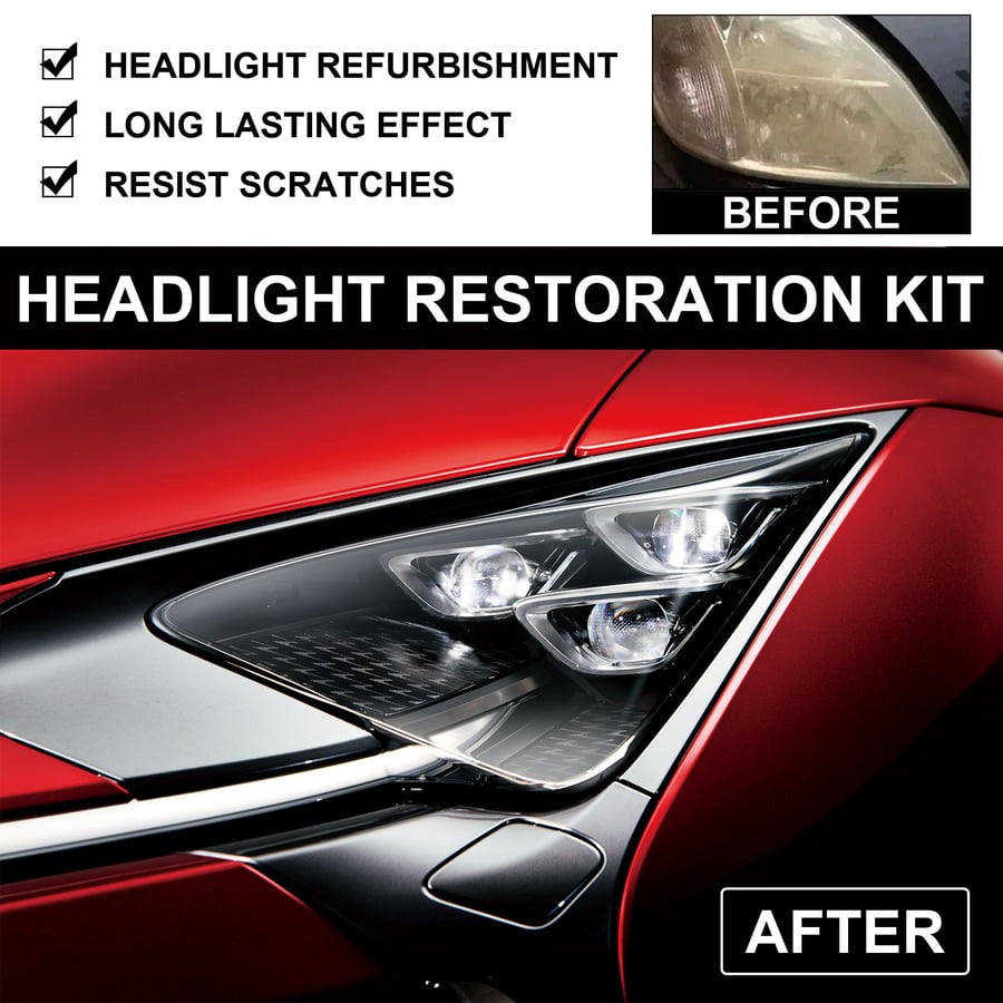 (BUY 3 GET 2 FREE) Automotive Headlight Lens Decontamination and Brightening Repair Kit