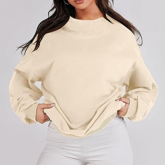 Women's Mock Neck Long Sleeve Pullover Sweatshirt💝💖New arrival-49% OFF