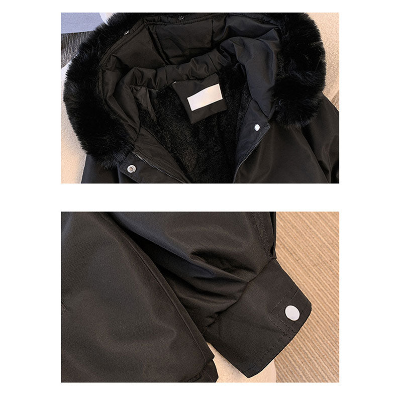 Women's Waisted Mid-Length Parka with Pockets