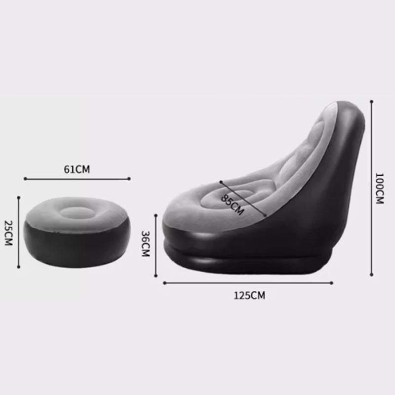 [Thoughtful Gift] Thickened Inflatable Bean Bag Chair For Adults With Footstool