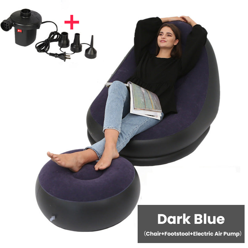 [Thoughtful Gift] Thickened Inflatable Bean Bag Chair For Adults With Footstool