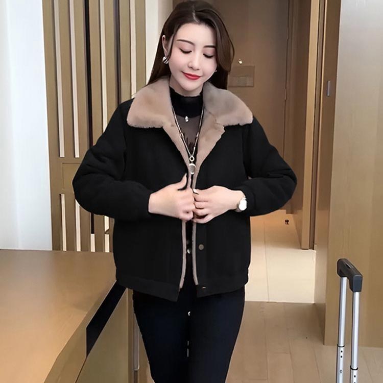 ✨Stylish Fleece-Lined Parka🥰Women's Short Winter Must-Have Loose Warm Jacket❄️