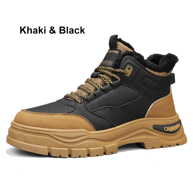 Men's Winter Insulated Hiking Boots with Plush Lining