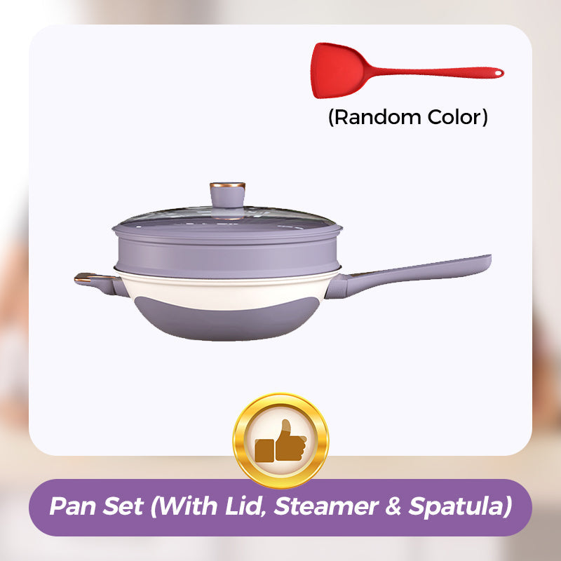 🔥🖤Early Black Friday Sale:50% OFF 🔥Titanium Non-Stick Low-Pressure Pan Set