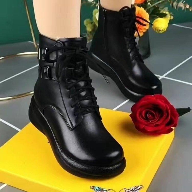 Women’s Stylish Round-toe Plush-lined Warm Platform Boots