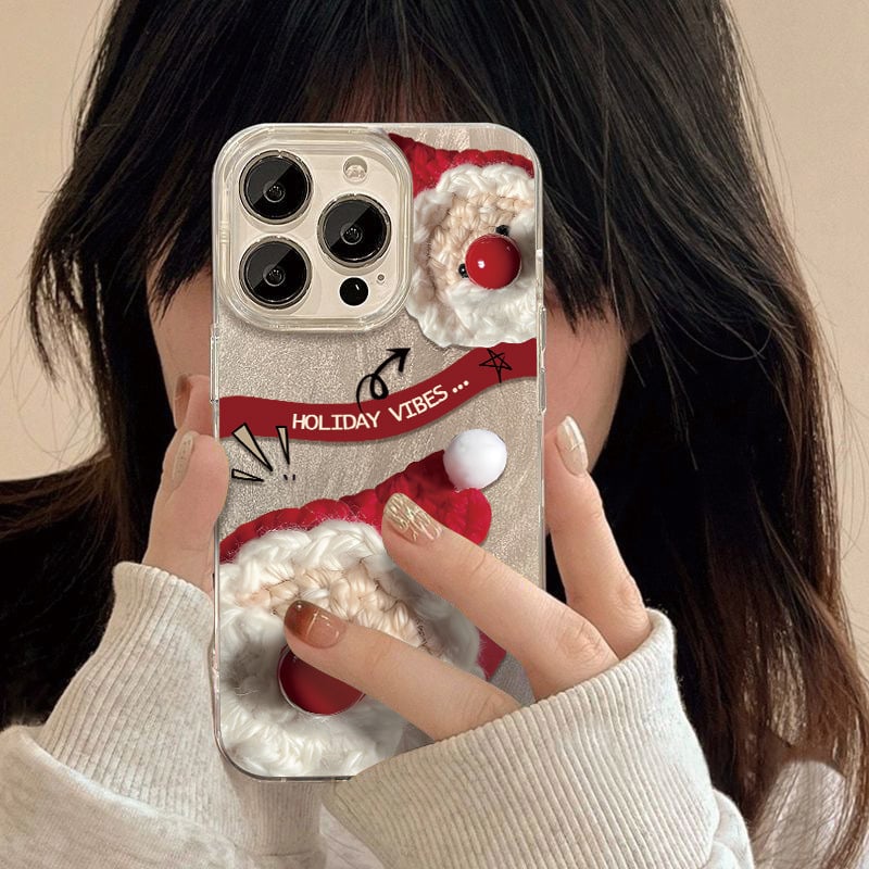 Fun Santa Claus Clear iPhone Case