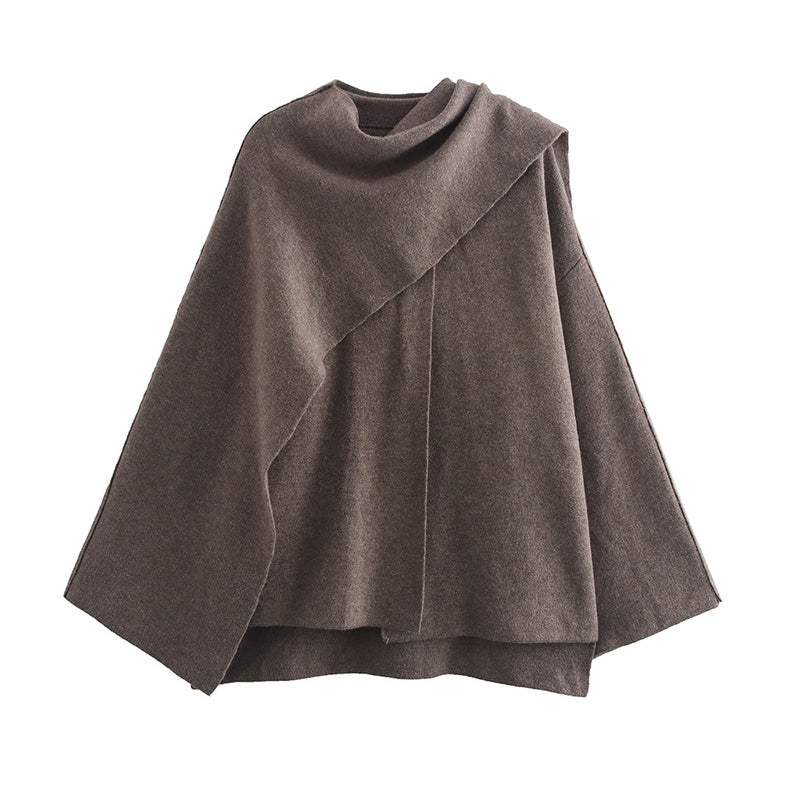 Women's Cozy Solid Elegant Cape Coat