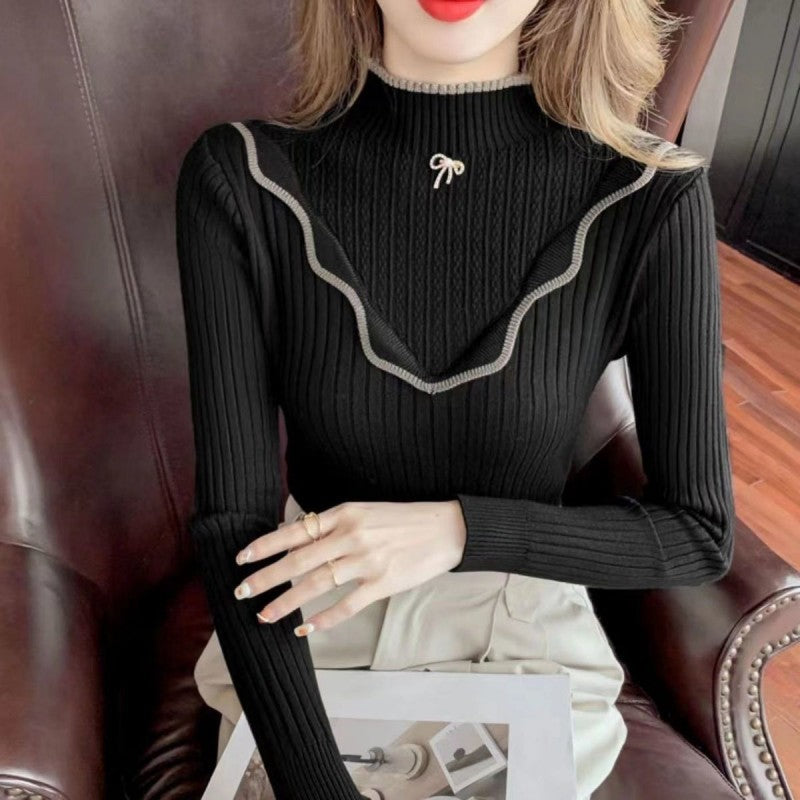 ✨Winter Offer💖Women's Sweet Mock Neck Sweater for Fall & Winter Layering