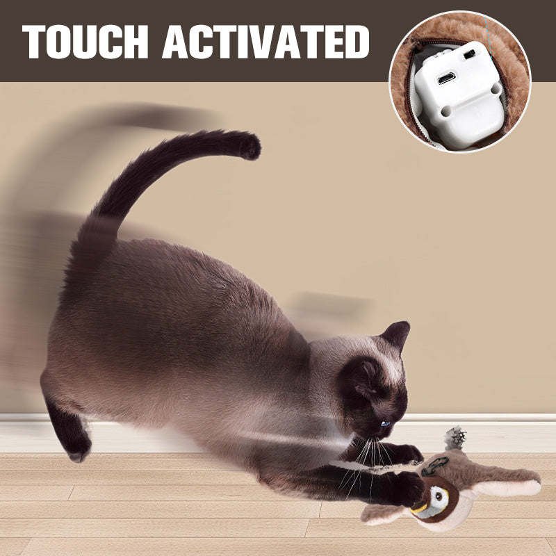 🎁50%OFF Christmas sale🎅Rechargeable Touch Activated Cat Toys with Realistic Sounds Effects