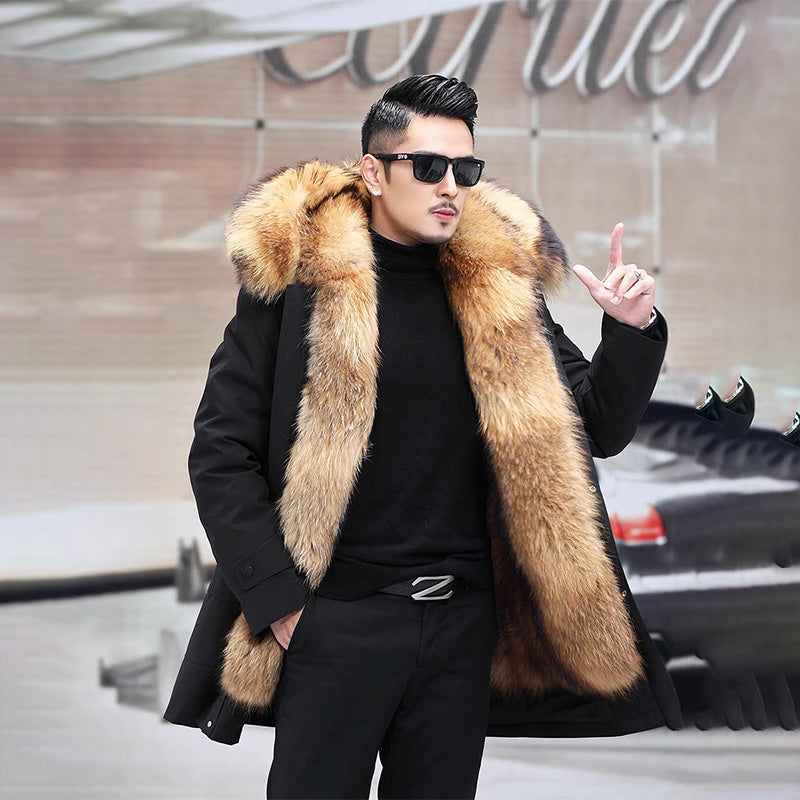 ❄️Winter Specials❄️Men's Mid-Length Jacket with Removable Synthetic Fur