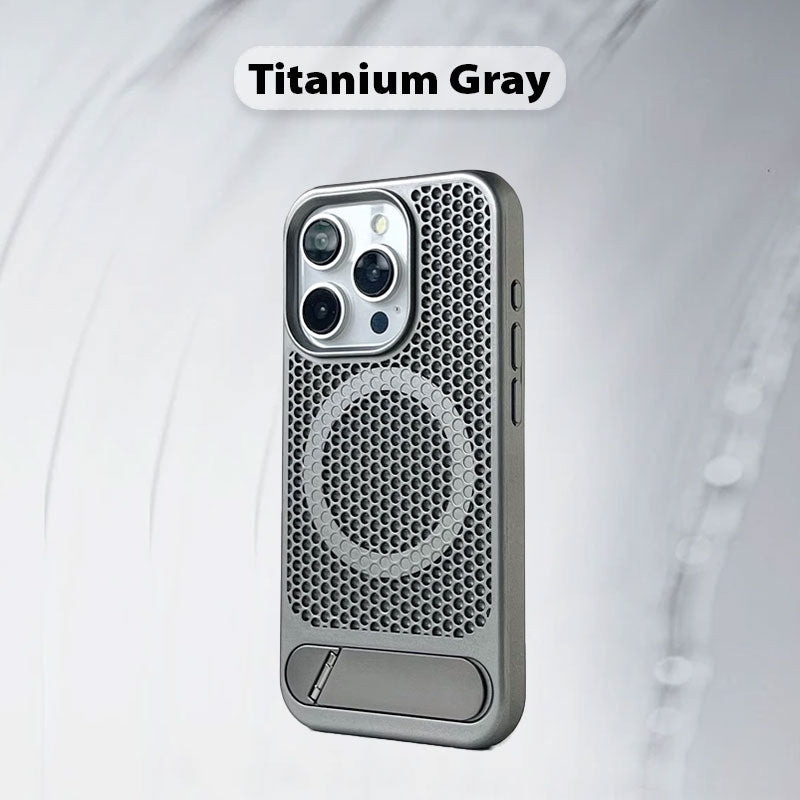 Magnetic Heat-dissipation Phone Case with Kickstand for iPhone