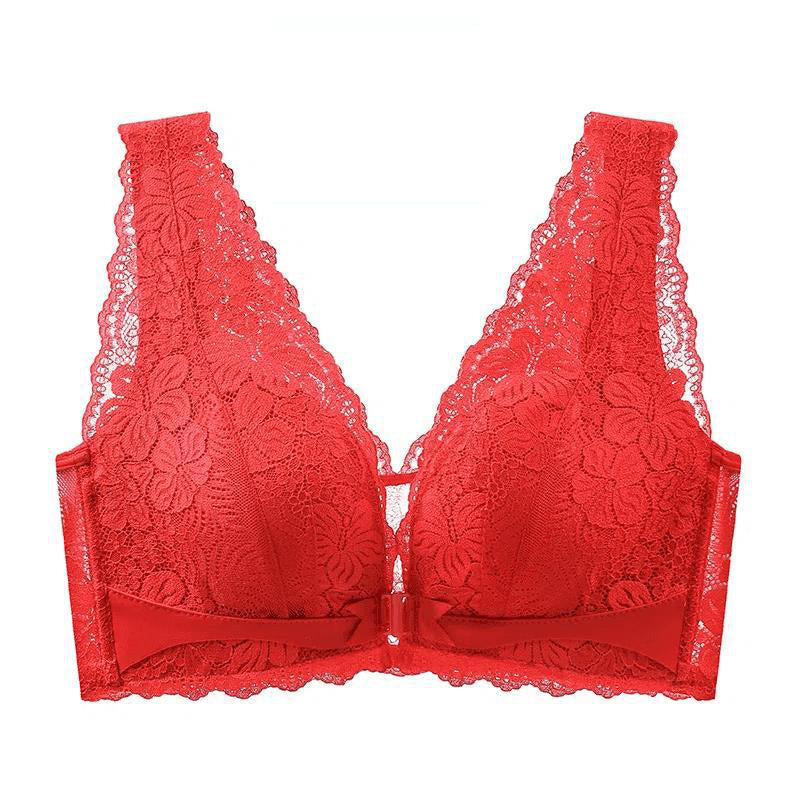 💜 LAST DAY PROMOTION - 50% OFF💜Lace Open Button Closure Anti-Sagging Breathable Bra