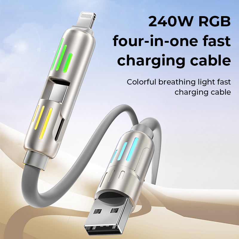 🔥4-in-1 USB Charging Cable mFish fast charging MAX 240W ⚡