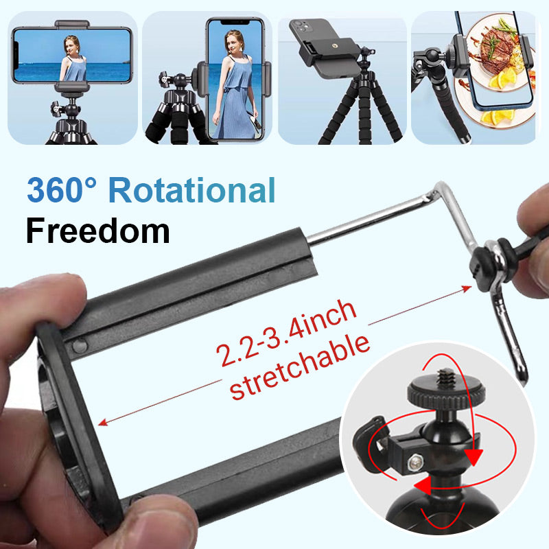 Flexible Mini Octopus Tripod (Remote control included)