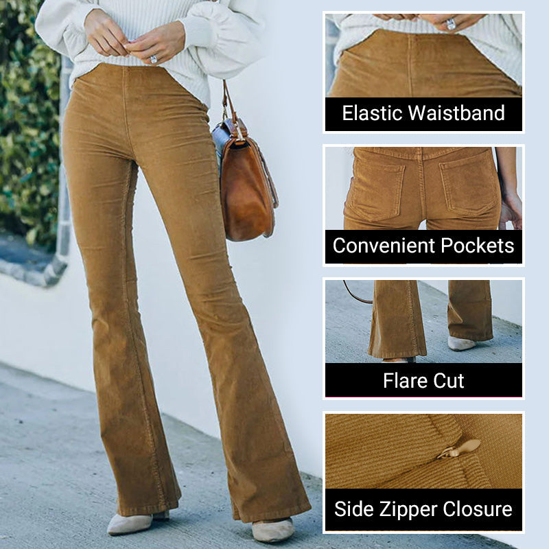 🎉2025 HOT SALE ~49% OFF🎉Women's High Waisted Slim Fit Flared Pants