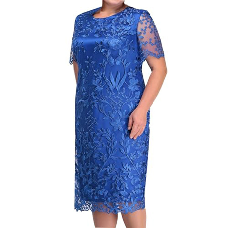 💖Limited Sale 50% OFF💖Plus Size Embroidered Cocktail Dress