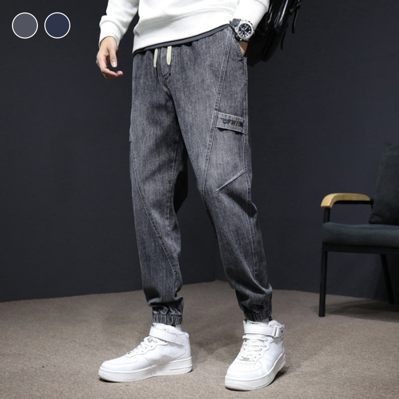 Trendy Loose Fit Denim Pants for Men