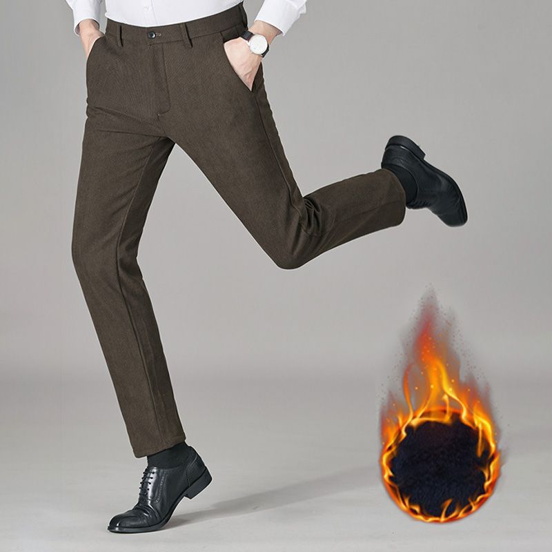 Nice Gift! Men's Thermal Plush Corduroy Casual Pants