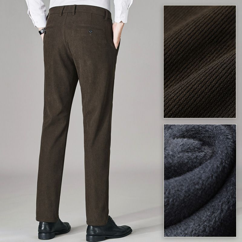 Nice Gift! Men's Thermal Plush Corduroy Casual Pants