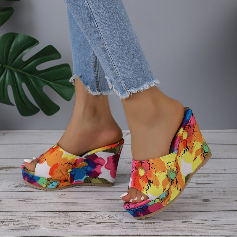 Fashion Casual Beach Platform Colorful Sandals