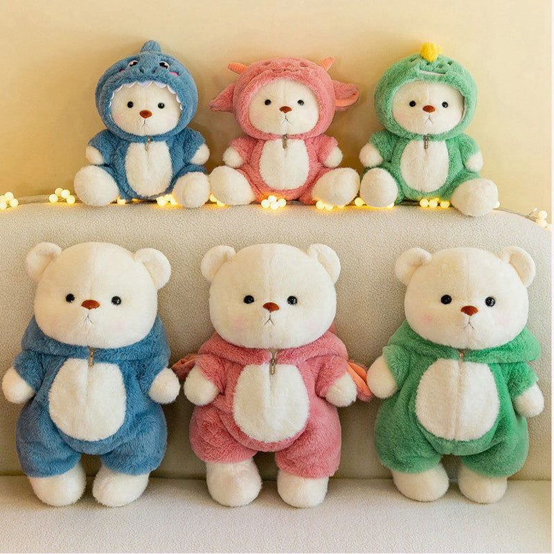 Plush Stuffed Bear Toy with Suit for Children