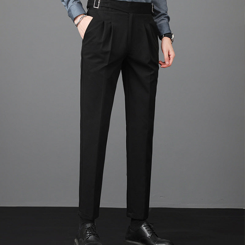 Men's Casual Light Mature Style Slim Fit Suit Pants