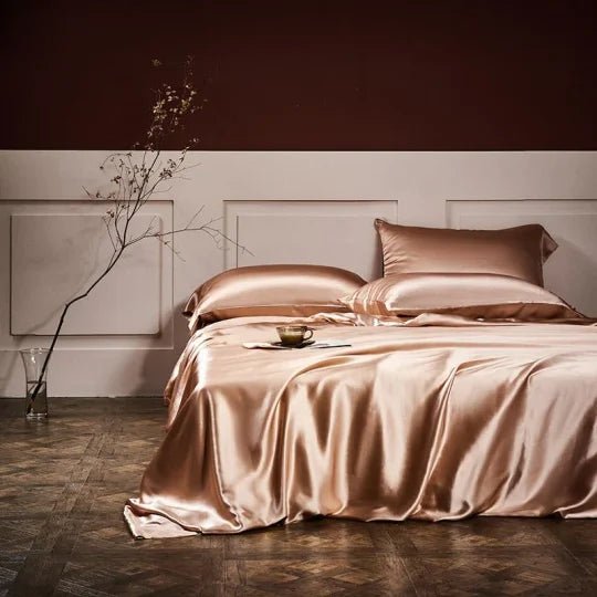 25 Momme Luxury Pure Mulberry Silk Bedding Set of 4 (1x Quilt Cover + 1x Bedsheet + 2x Pillowcases)